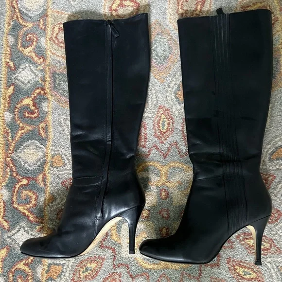 G-VGUC Cole Haan Black Boots with Stiletto Heel - Picture 2 of 16